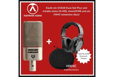 Austrian Audio Mikrofon-Set mit Fernsteuerung und Kopfhörer