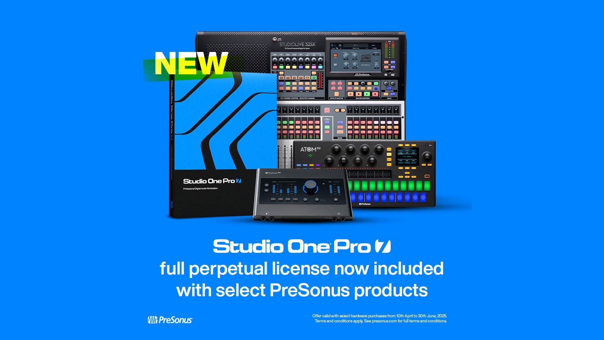Gratis Studio One Pro 7 beim Kauf ausgewählter PreSonus-Hardware